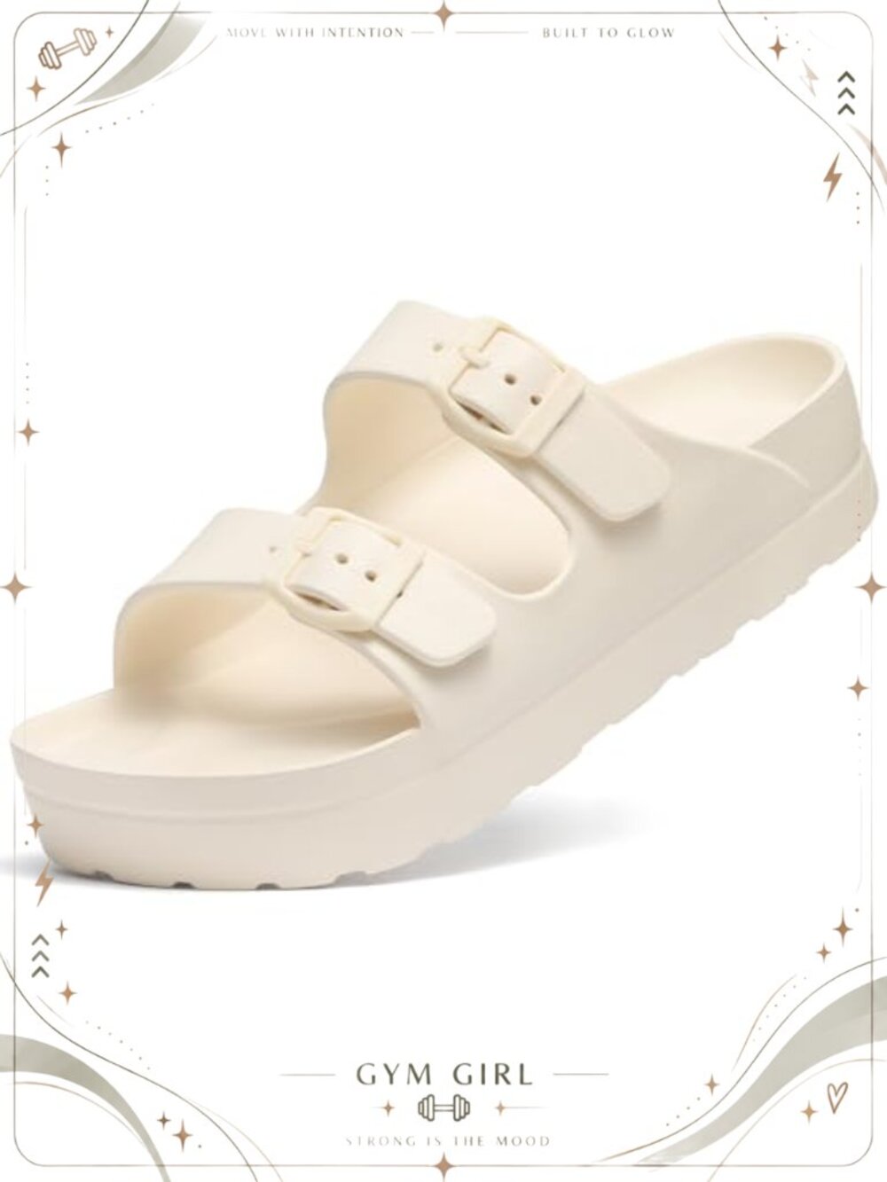 Comfortable Arch Support Platform Slide Sandals EVA Lightweight Non-Slip for